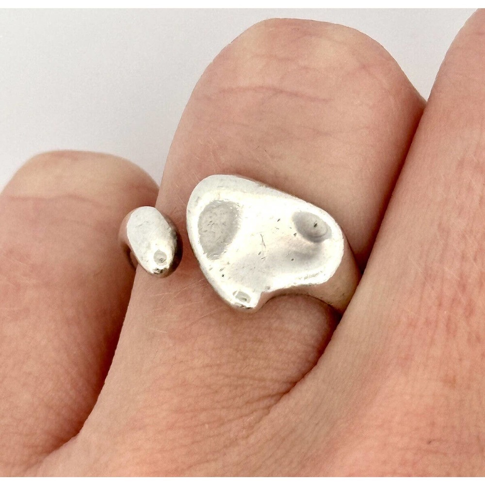 Tiffany & Co. Elsa Peretti Sterling Silver Full Heart Open Ring Size 5.5